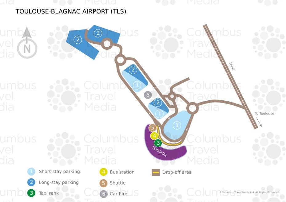карта аеропорт Тулуза-бланьяк