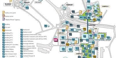 Карта Airbus в Тулузі 